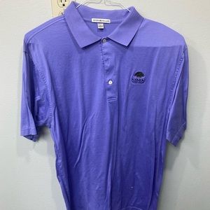 Peter Millar golf polo - Makai golf club logo - purple - large